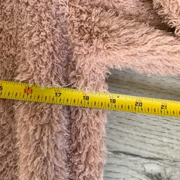 Natori Womens Dusty Rose Pink Plush Sherpa Robe Shawl Collar S/M RN89782 - Picture 7 of 9